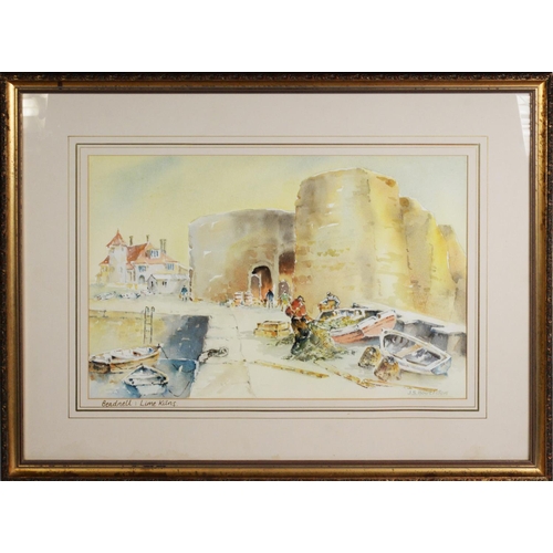 260 - JOHN S HOULISTON (TWENTIETH CENTURY)WATERCOLOUR‘Beadnell, Lime Kilns’ Signed and titled 13” x 19 ½” ... 