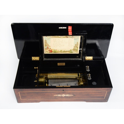 132 - LATE NINETEENTH CENTURY SWISS MUSICAL BOX, the 6 ¼