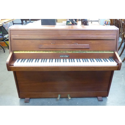 138 - ZENDER TEAK CASED UPRIGHT PIANOFORTE