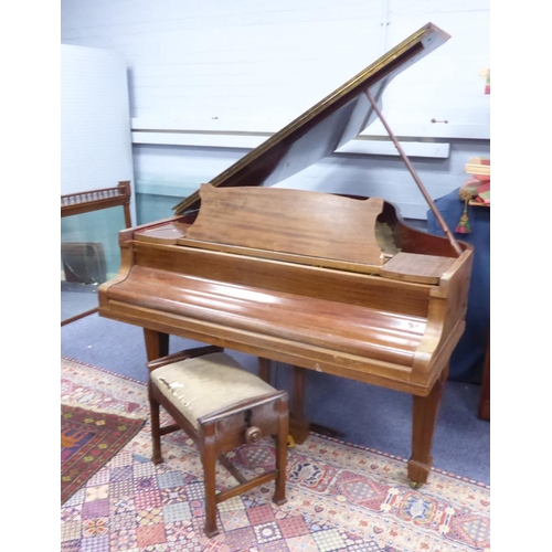 131 - STEINWAY & SONS MAHOGANY CASED BABY GRAND PIANO, with square section legs, 38” (96.5cm) high, 66... 