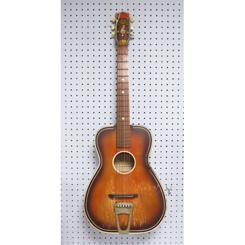 135 - GALLO, Gallotone Champion Guitar, GUARANTEEED NOT TO SPLIT label in the body of the guitar, made in ... 