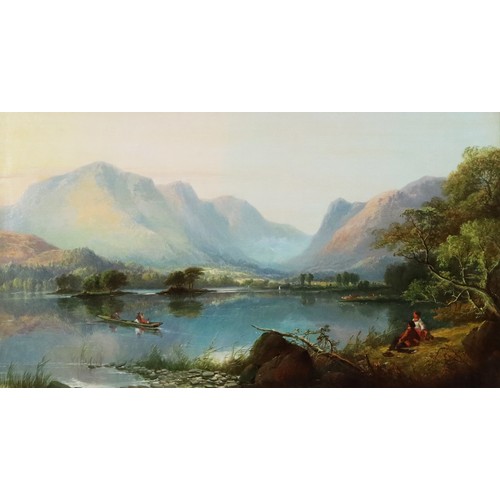 238 - R THORNTON (Late Nineteenth Century) OIL PAINTING ON BOARD 'Crummock Water, Cumberland' Signed and i... 