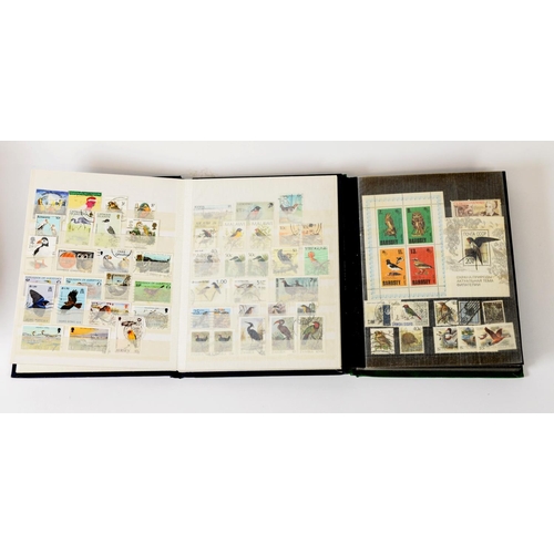 115 - THEMATIC COLLECTION TO SIX BINDERS, emphasis on birds and animals, also noted ranges of China and Fr... 