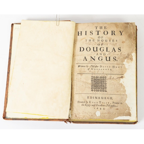 5 - David Hume - The History of the Houses of Douglas and Angus, printed by Evan Tyler, printer to the K... 