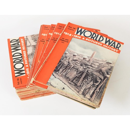 11 - Sir John Hammerton - Word War 1914-1918 A Pictured History, weekly magazine, printed and published b... 