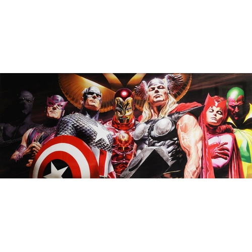 148 - ALEX ROSS (b.1970) FOR MARVEL COMICS ARTIST SIGNED LIMITED EDITION ARTIST PROOF COLOUR PRINT ON CANV... 