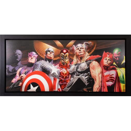 148 - ALEX ROSS (b.1970) FOR MARVEL COMICS ARTIST SIGNED LIMITED EDITION ARTIST PROOF COLOUR PRINT ON CANV... 