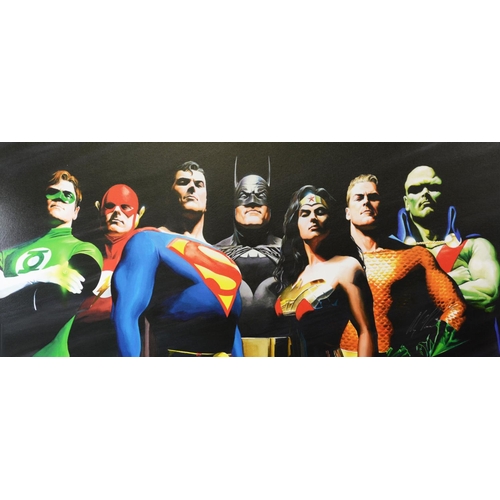 150 - ALEX ROSS (b.1970) FOR D C COMICS ARTIST SIGNED LIMITED EDITION COLOUR PRINT‘Original Seven’ (33/195... 