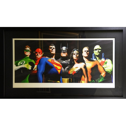 150 - ALEX ROSS (b.1970) FOR D C COMICS ARTIST SIGNED LIMITED EDITION COLOUR PRINT‘Original Seven’ (33/195... 