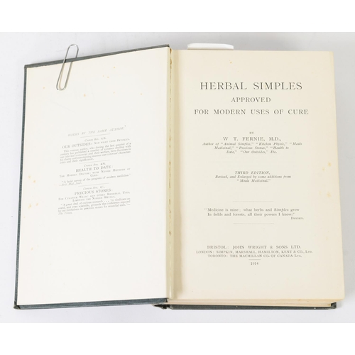 50 - W T Fernie - Herbal Simples Approved for Modern Uses of Cure, third edition, pub John Wright & S... 