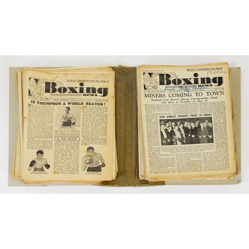 67 - BOXING INTEREST. A large quantity of BOXING NEWS magazines, published by Ring Publications, presente... 