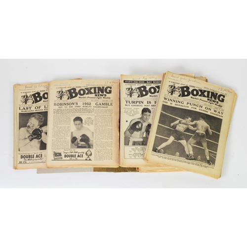 68 - BOXING INTEREST. A large quantity of BOXING NEWS magazines, published by Ring Publications, presente... 