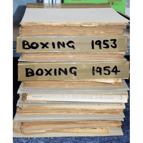 68 - BOXING INTEREST. A large quantity of BOXING NEWS magazines, published by Ring Publications, presente... 