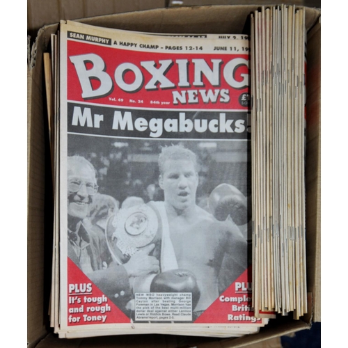 71 - BOXING INTEREST. A large quantity of BOXING NEWS magazines, published by R&D Publications etc 19... 