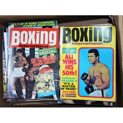 73 - BOXING INTEREST. A large quantity of BOXING magazines, to include BOXING INTERNATIONAL, INTERNATIONA... 