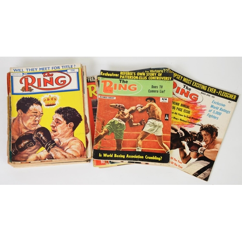 74 - BOXING INTEREST. A large quantity of The Ring, BOXING magazines 1940s to 1960s approx. 50 issues