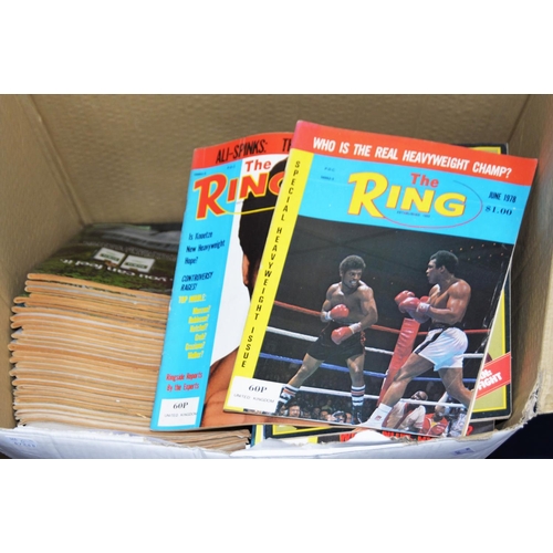 75 - BOXING INTEREST. A large quantity of BOXING magazines, to include BOXING ILLUSTRATED, RING, 1960s to... 