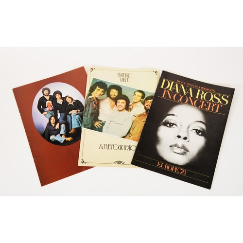 85 - THREE SOUVENIR POP MUSIC PROGRAMMES, viz Diana Ross in Concert, Europe 1976; 10cc 1976 tour and Fran... 