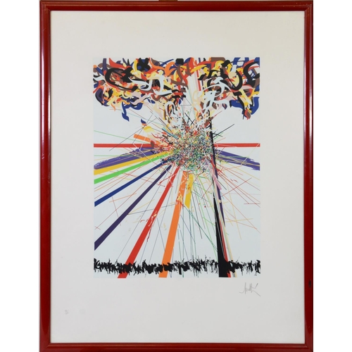 170 - RAYMOND MORETTI (1931-2005)ARTIST SIGNED LIMITED EDITION COLOUR PRINTComposition- figures watching f... 