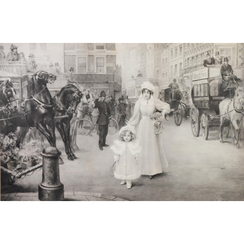 164 - AFTER ARTHUR DRUMMOND BLACK AND WHITE PRINT ‘His Majesty the Baby’ 19 ½” x 30” (49.5cm x 76.2cm) AND... 