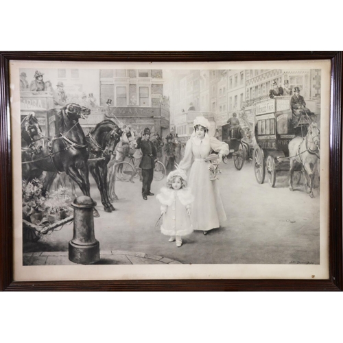 164 - AFTER ARTHUR DRUMMOND BLACK AND WHITE PRINT ‘His Majesty the Baby’ 19 ½” x 30” (49.5cm x 76.2cm) AND... 