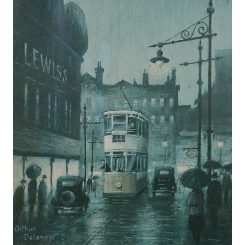 169 - ARTHUR DELANEY TWO ARTIST SIGNED LIMITED EDITION COLOUR PRINTS Manchester Street Scenes, one an Arti... 