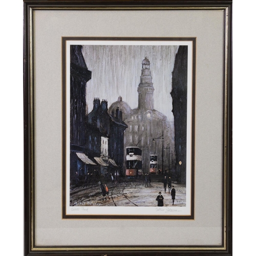 169 - ARTHUR DELANEY TWO ARTIST SIGNED LIMITED EDITION COLOUR PRINTS Manchester Street Scenes, one an Arti... 