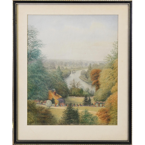 235 - ALFRED S WATSON (EARLY TWENTIETH CENTURY)WATERCOLOURLandscape with river in the distanceSigned 10 ¾”... 