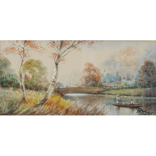 235 - ALFRED S WATSON (EARLY TWENTIETH CENTURY)WATERCOLOURLandscape with river in the distanceSigned 10 ¾”... 