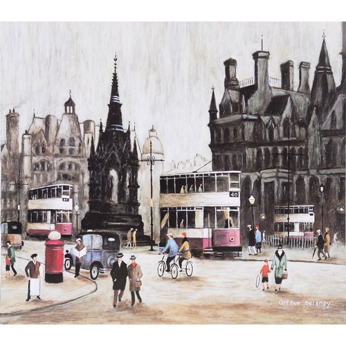 174 - ARTHUR DELANEY LIMITED EDITION PRINT Albert Square Numbered in pencil 31/850 BOB JONES COLOUR PRINT ... 