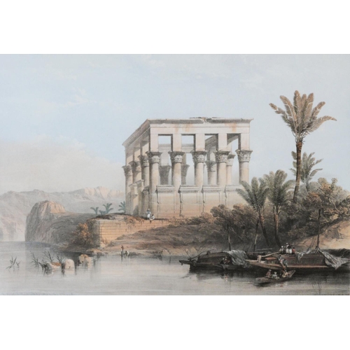 175 - AFTER DAVID ROBERTS COLOUR PRINT The Hypaethral Temple at Philae 13 ¾” x 19 ½” (34.9cm x 49.5cm)... 