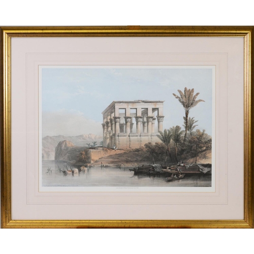 175 - AFTER DAVID ROBERTS COLOUR PRINT The Hypaethral Temple at Philae 13 ¾” x 19 ½” (34.9cm x 49.5cm)... 