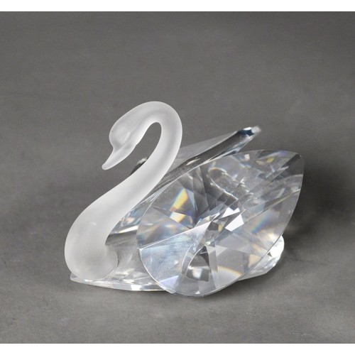 169 - A MODERN WATERFORD CRYSTAL SWAN