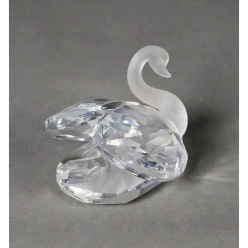 169 - A MODERN WATERFORD CRYSTAL SWAN