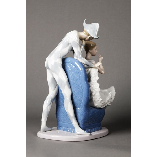 68 - NAO PORCELAIN MODEL OF A MALE and FEMALE BALLET DANCER, 12 ½