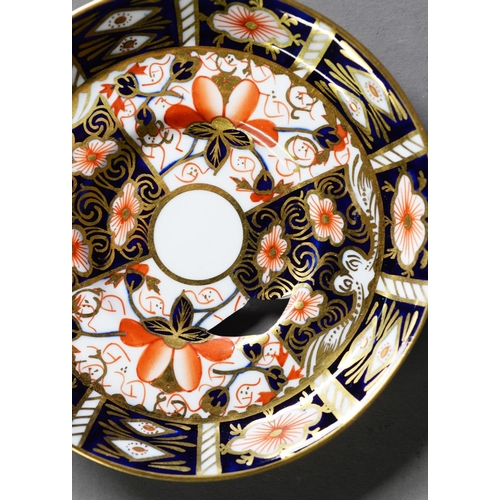 50 - EARLY TWENTIETH CENTURY ROYAL CROWN DERBY 2451 PATTERN IMARI CHINA COFFEE CUP AND SAUCER, date code ... 