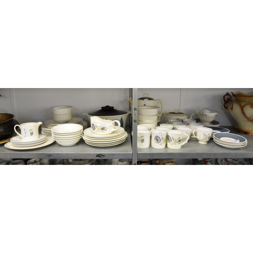4 - SUSIE COOPER GLEN MIST PATTERN TEA AND COFFEE SERVICE FOR SIX PERSONS, 26 PIECES AND A WEDGWOOD CHIN... 