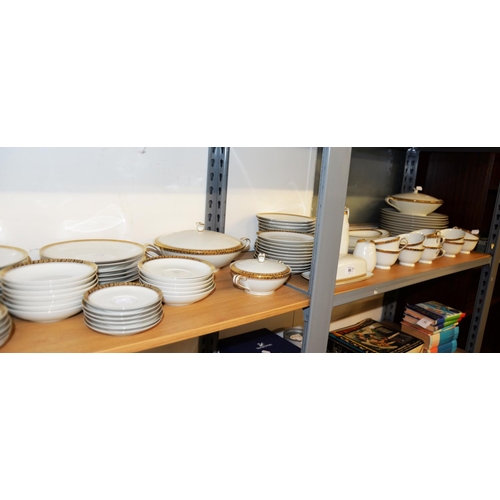 68 - EXTENSIVEE NORITAKE 6224 ASHLEIGH DINNER SERVICE, TO INCLUDE 12 TEACUPS, 11 DEMI TASSE, 12 SOUP CUPS... 