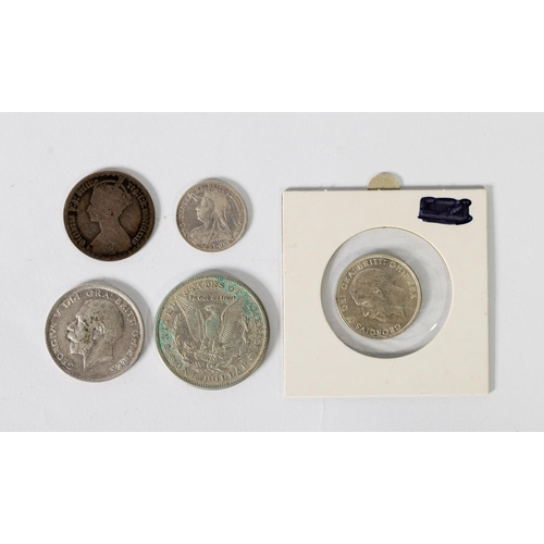 373 - COINS & TOKENS: 1921 silver Morgan head dollar, a 13th century Al Mohades Caliphate Andalus Drac... 