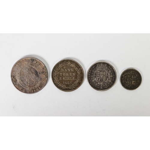 404 - BRITISH COINAGE: George III 1804 Five Shillings Dollar Crown bearing Britannia within a crowned gart... 