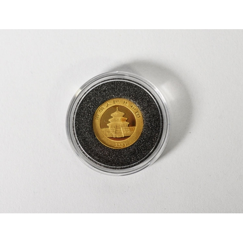 408 - GOLD COINS: 2004 fine gold 20 yuan 'The Panda' Royal Mint con from the Fine Gold Miniatures collecti... 