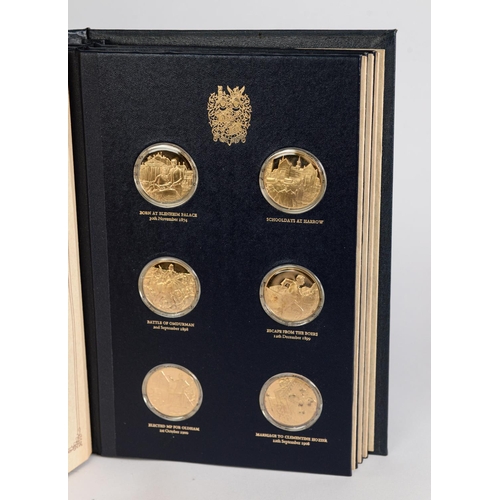 363 - JOHN PINCHES ISSUED - THE CHURCHILL CENTENARY MEDALS, TRUSTEES PRESENTATION EDITION, 1975, comprisin... 