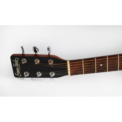 145 - SIMON & PATRICK LUTHIER S&P 6 CEDAR LEFT-HANDED ACOUSTIC GUITAR, supplied with black plush l... 