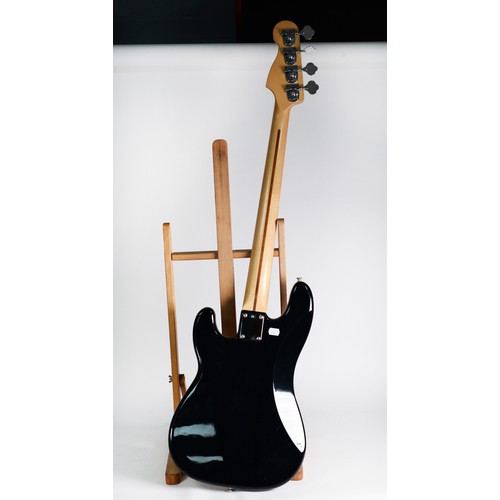 150 - FENDER PRECISION BASS STYLE FOUR STRING ELECTRIC GUITAR, in black, bears Fender label and serial no:... 