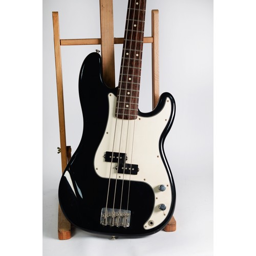 150 - FENDER PRECISION BASS STYLE FOUR STRING ELECTRIC GUITAR, in black, bears Fender label and serial no:... 