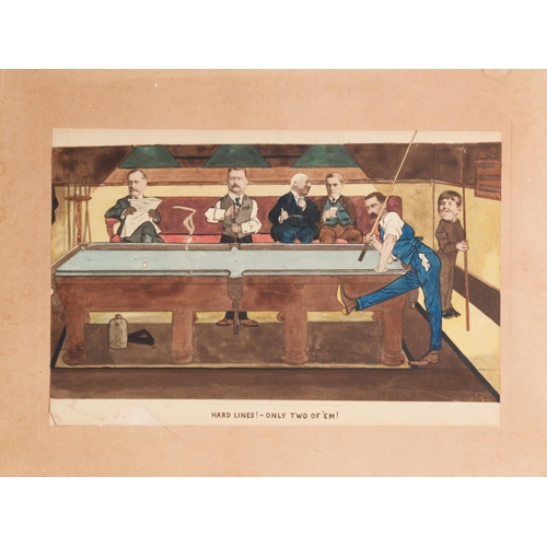 62 - BILLIARD RELATED PRINTS, viz 3 'Spy' portrtaits for Vanity Fair, 1885; 3 Embassy Snooker Celebrities... 