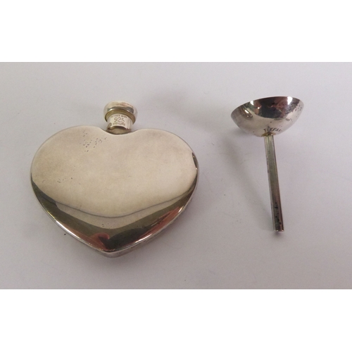 407 - BOXED MODERN TIFFANY & CO STERLING SILVER HEART SHAPED SCENT BOTTLE, with screw-down top and the... 