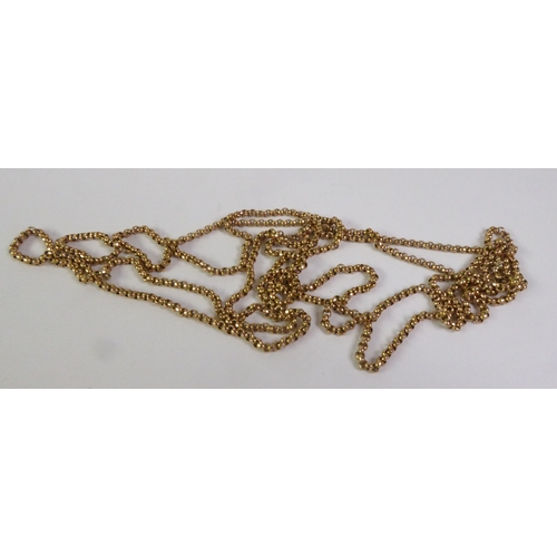 94 - FACETED BELCHER GUARD CHAIN, of continuous length, 150cm long, 28.2g