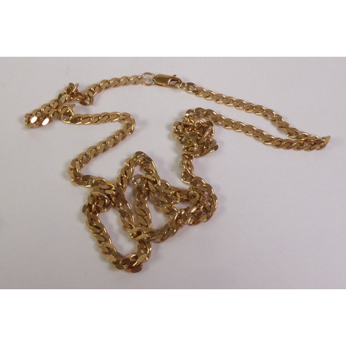 95 - 9CT GOLD CUBAN LINK CHAIN NECKLACE, London, 60.5cm long, 24.3g