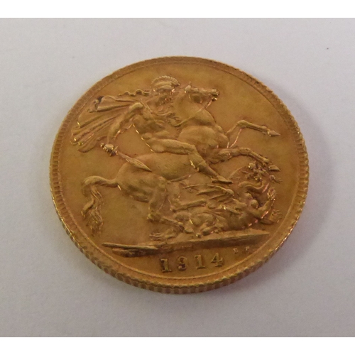 65 - GEORGE V 1914 FULL SOVEREIGN